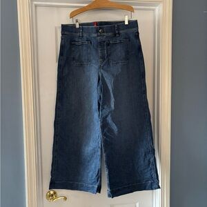 SPANX Denim Wide Crop Jeans with Patch Pockets, XL